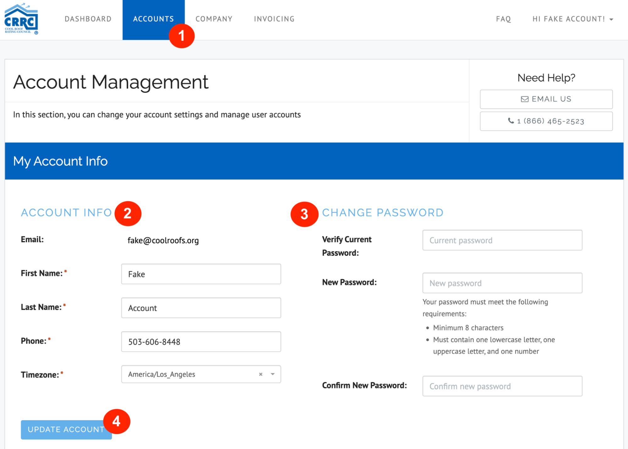 Edit Account Information
