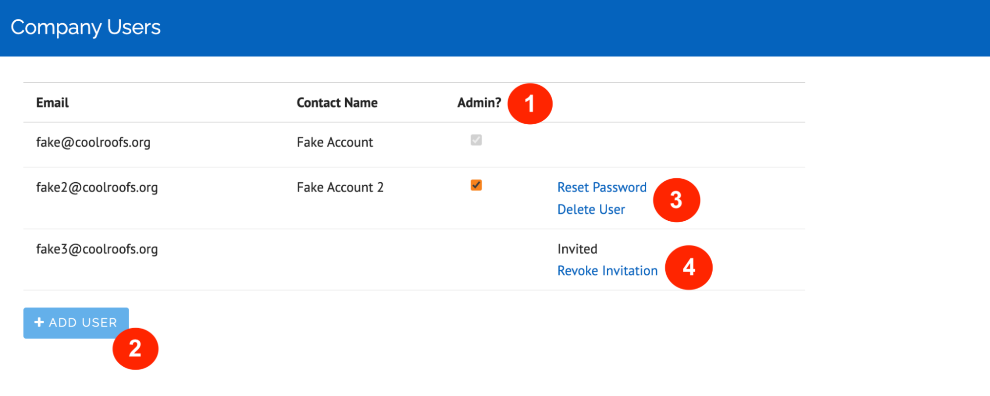 Manage Company Users